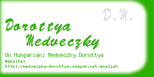 dorottya medveczky business card